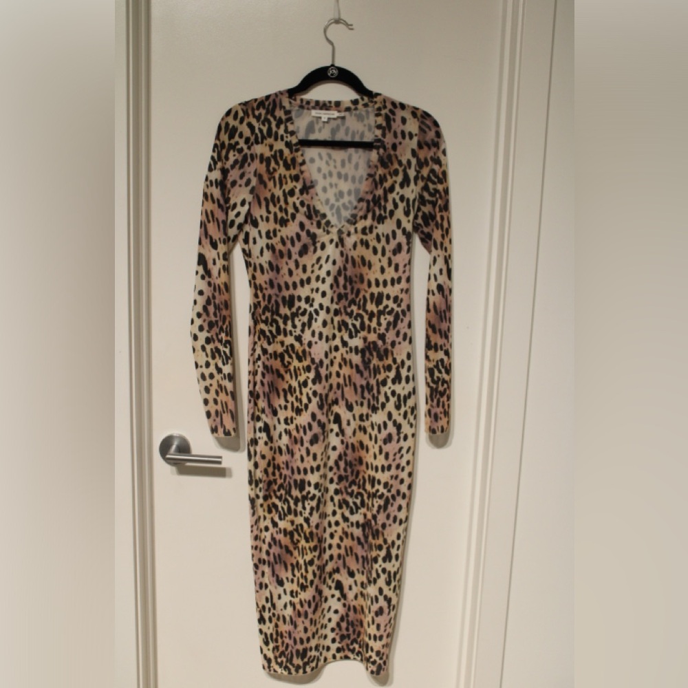 Cheetah print MESH Good American dress